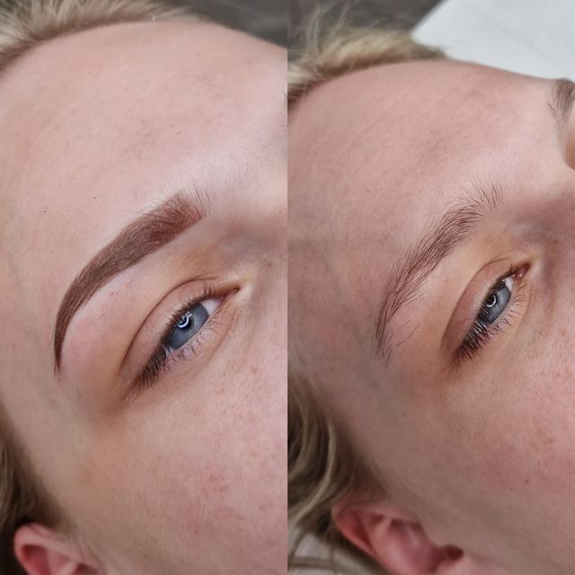 Powder brows PMU